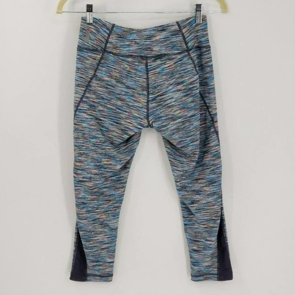 Zella Live-In Mutli-Color Space Dye Athletic Vented Calf Crop Yoga Legging Sz Sm - Picture 3 of 7